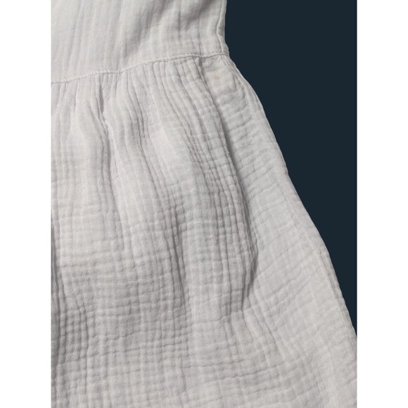 Joan Vass Gauze Midi Dress Tiered Cottage Resort Minimalist Relaxed Fit Size S - Picture 6 of 14